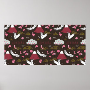 Traditionelles, nahtloses Doodmuster mit Poster