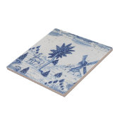 Traditionelles niederländisches Delft Tile-Windmil Fliese (Seite)