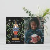 Traditionelles Nutcracker-Foto Feiertagskarte (Stehend Vorderseite)