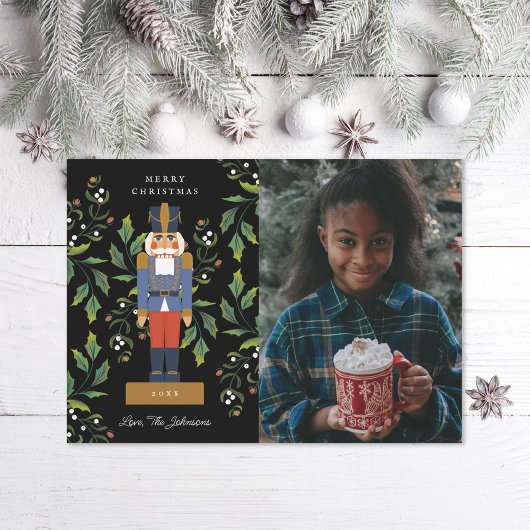 Traditionelles Nutcracker-Foto Feiertagskarte