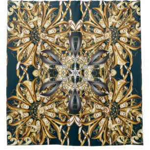 Traditionelles Ornament. Klassischer Vintager Back Duschvorhang