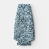Traditionelles Paisley bläuliches Muster Flaschenkühler (Vorderseite)