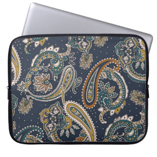 Traditionelles Paisley-Muster auf der Basis Laptopschutzhülle