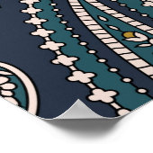 Traditionelles Paisley-Muster auf der Basis Poster (Ecke)