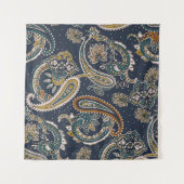 Traditionelles Paisley-Muster auf der Basis Wandteppich (Vorderseite (Horizontal))