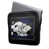 Traditionelles palästinensisches Kufiya mit Katze Laptopschutzhülle (Vorderseite Links)