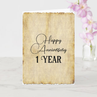 Traditionelles Papier 1. Hochzeitstag Karte