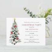 Traditionelles Party Tree Einladung (Stehend Vorderseite)