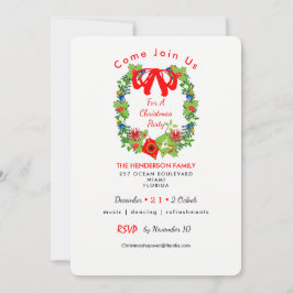 Traditionelles Party zu Weihnachten einladen Einladung