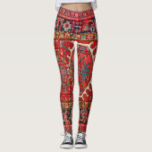 Traditionelles persisches Teppichdesign Leggings (Vorderseite)