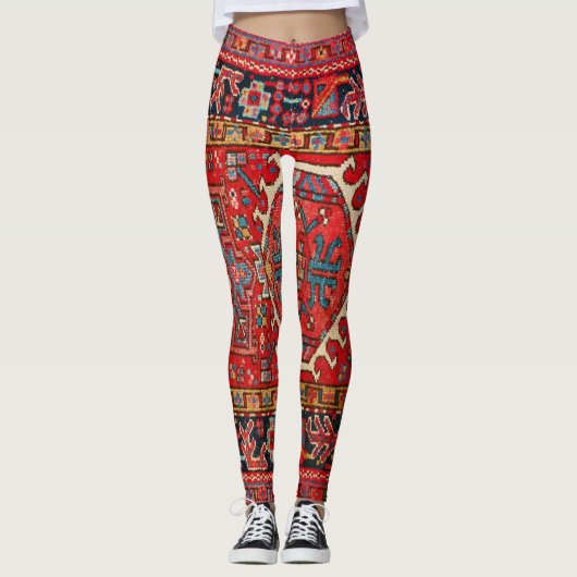 Traditionelles persisches Teppichdesign Leggings (Vorderseite)