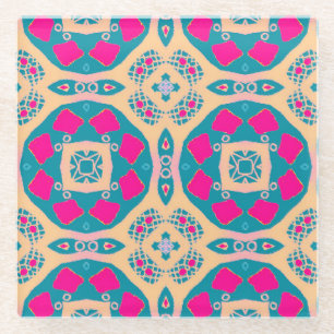 Traditionelles, peruanisches Patchwork, Fliesenmus Glasuntersetzer