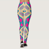 Traditionelles, peruanisches Patchwork, Fliesenmus Leggings (Rückseite)