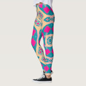 Traditionelles, peruanisches Patchwork, Fliesenmus Leggings (Links)