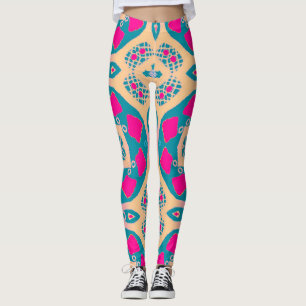 Traditionelles, peruanisches Patchwork, Fliesenmus Leggings