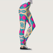 Traditionelles, peruanisches Patchwork, Fliesenmus Leggings (Rechts)