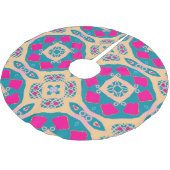 Traditionelles, peruanisches Patchwork, Fliesenmus Polyester Weihnachtsbaumdecke (Schrägansicht)