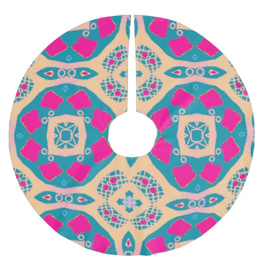 Traditionelles, peruanisches Patchwork, Fliesenmus Polyester Weihnachtsbaumdecke (Vorderseite)