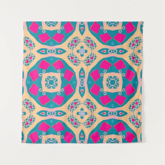 Traditionelles, peruanisches Patchwork, Fliesenmus Wandteppich (Vorderseite)