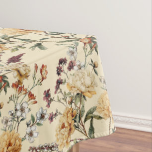 Traditionelles Pfingstrosen-Muster im Vintage-Stil Tischdecke