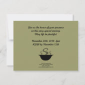 Traditionelles Pilgrims Erntedank Dinner einladen Einladung (Rückseite)