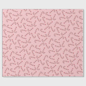 Traditionelles Pink Candy Cane Weihnachten Geschenkpapier (Flach)