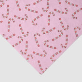 Traditionelles Pink Candy Cane Weihnachten Seidenpapier (Detail)