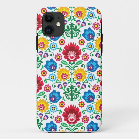 Traditionelles polnisches florales Volkshandsticke Case-Mate iPhone Hülle (Rückseite)