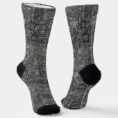 Traditionelles polynesisches Tapa-Stoffmuster Socken (Gewinkelt)