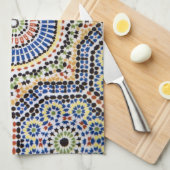 Traditionelles Portugiese Azulejo Fliesen-Muster Küchentuch (Viertel Falte)