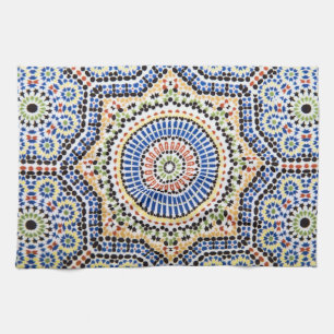 Traditionelles Portugiese Azulejo Fliesen-Muster Küchentuch