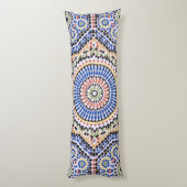 Traditionelles portugiesisches Azulejo Tile Muster Seitenschläferkissen (Rückseite (Vertikal))