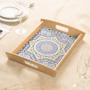 Traditionelles portugiesisches Azulejo Tile Muster Tablett