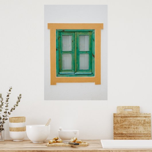Traditionelles portugiesisches Fenster Poster (Küche)