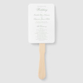 Traditionelles Programm für grüne Hochzeiten Fächer (Vorderseite)