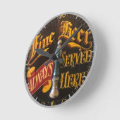 Traditionelles Pub-Bier Runde Wanduhr (Winkel)