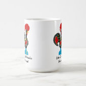 Traditionelles Raster von Barcelos in Schwarz Kaffeetasse (Mittel)