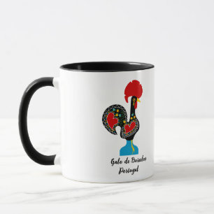 Traditionelles Raster von Barcelos in Schwarz Tasse