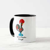 Traditionelles Raster von Barcelos in Schwarz Tasse (Vorderseite Links)