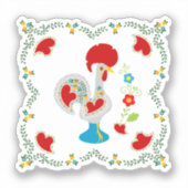 Traditionelles Rathaus von Barcelos in Weiß Aufkleber (Vorderseite)