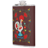 Traditionelles Rathaus von Barcelos in Weiß Flachmann (Links)