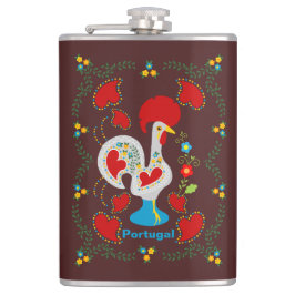 Traditionelles Rathaus von Barcelos in Weiß Flachmann