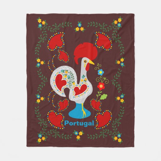 Traditionelles Rathaus von Barcelos in Weiß Fleecedecke (Vorderseite)