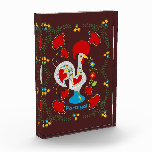 Traditionelles Rathaus von Barcelos in Weiß Fotoblock (Links)