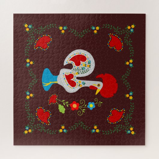 Traditionelles Rathaus von Barcelos in Weiß Puzzle (Horizontal)