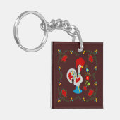 Traditionelles Rathaus von Barcelos in Weiß Schlüsselanhänger (Vorderseite links)