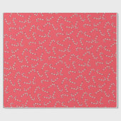 Traditionelles Red Candy Cane Weihnachten Geschenkpapier (Flach)