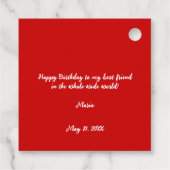 Traditionelles Rooster-Glück zum Geburtstag Geschenkanhänger (Rückseite)