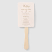 Traditionelles Rosa-Hochzeitsprogramm Fächer (Vorderseite)