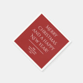 Traditionelles Rot - Frohe Weihnachten Napkins Serviette (Ecke)